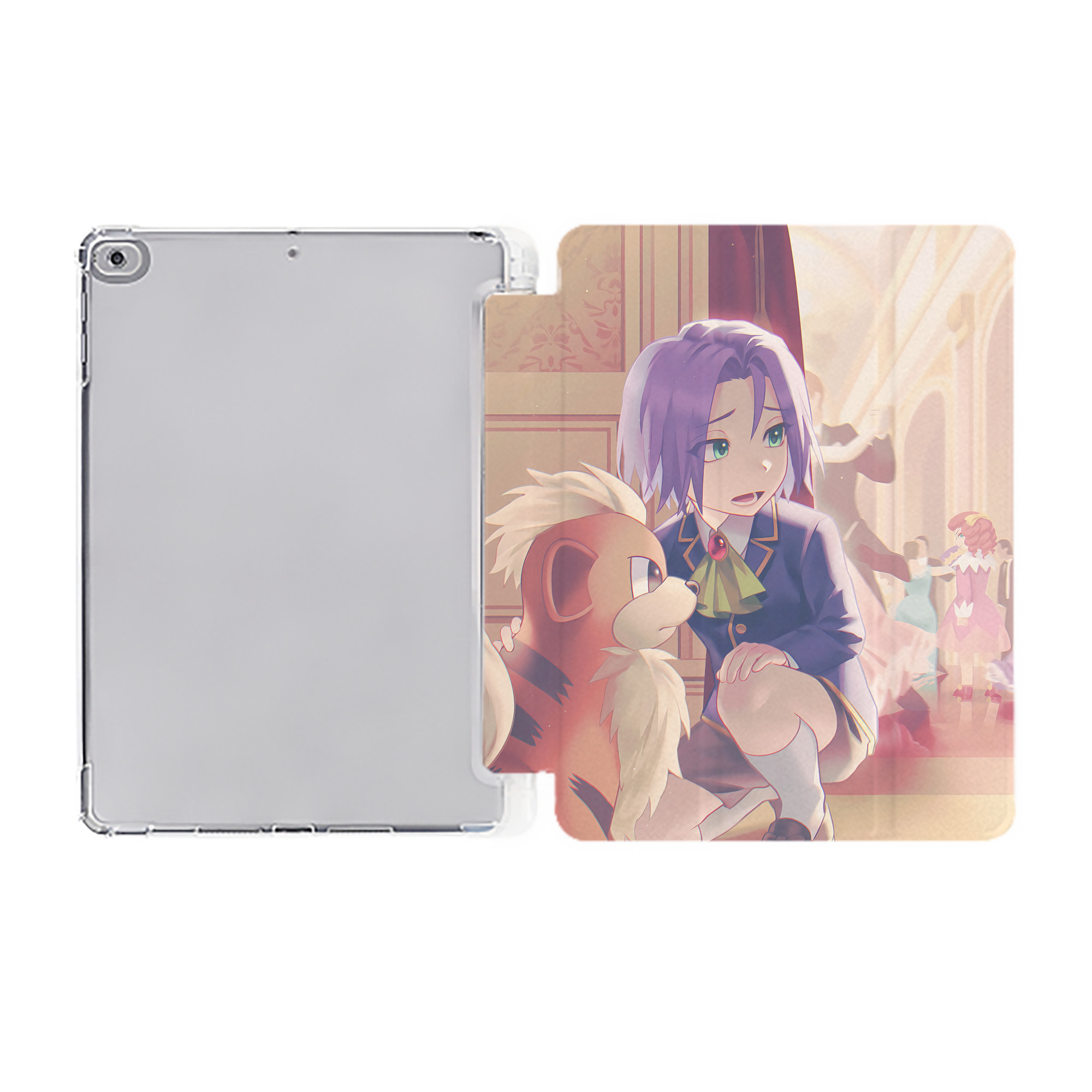 （画像用） ポケットモンスター Pokémon IPad ケース ペン収納付き 三つ折りスタンド PUレザー×シリコン 対応機種9.5/10.5/10.9インチ